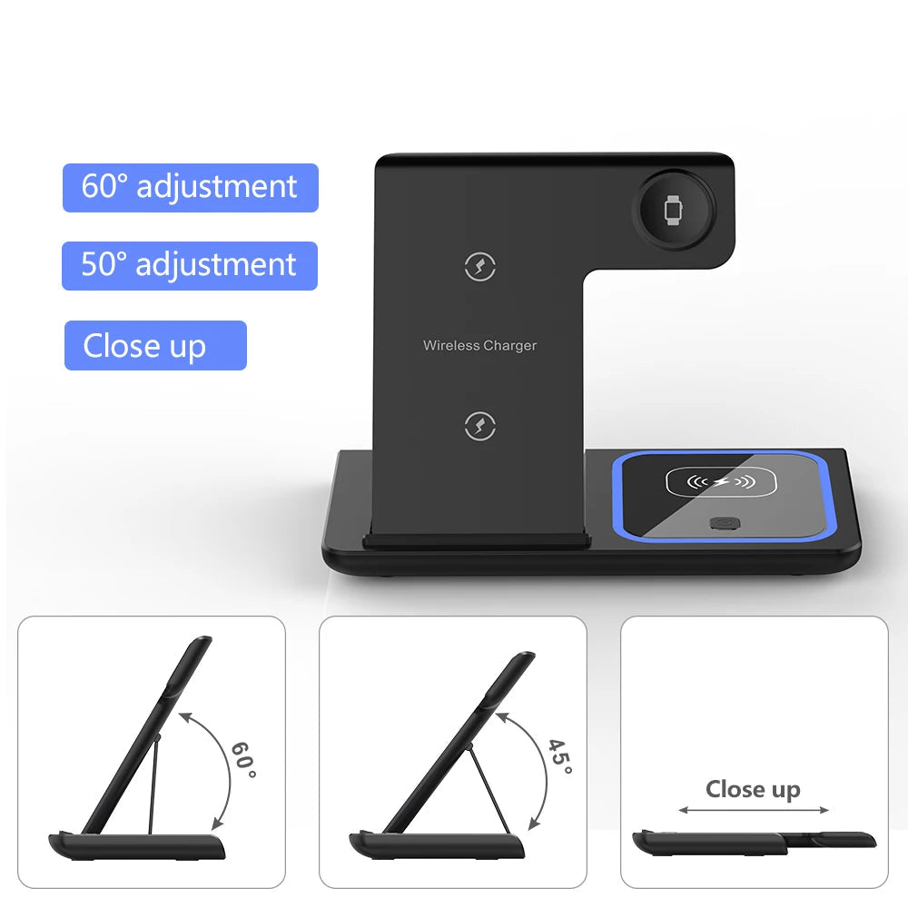 3 In 1 Foldable Wireless Charging Hub