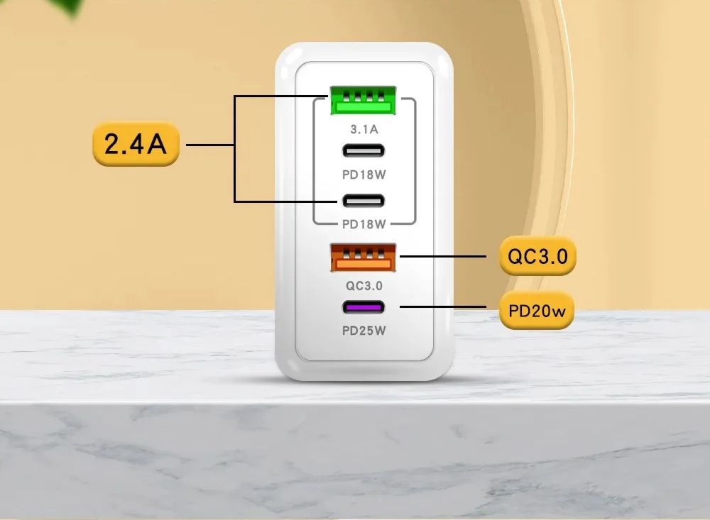 Multi-Port Fast Charging Plug
